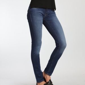 Adriana Indigo gold feather